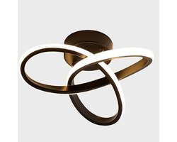 Moderne LED-plafondlamp 3000-6000K instelbare kleurtemperatuur, half-inbouw gangplafondlamp, woondecoratie hanglamp - zwart