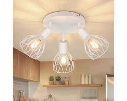 Moderne LED Plafondlamp met 3 Draaibare Spots voor Woonkamer, Slaapkamer en Keuken