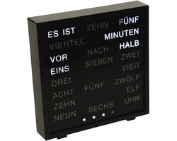 Moderne LED Woordklok - Digital Clock in Woorden - Trendy Tafelklok voor Woonkamer of Kantoor