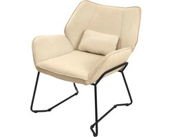 Moderne loungestoel met linnen bekleding en ergonomisch ontwerp voor optimaal comfort