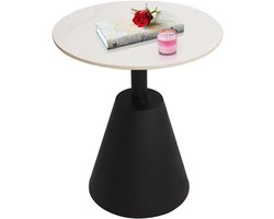 Moderne marmeren bijzettafel voor woonkamer, kleine metalen tafels voor naast de bank, stijlvolle en functionele side tables