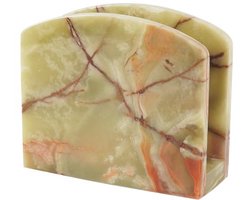 Moderne Marmeren Servethouder 5.5 Inches - Handgemaakt Groene Onyx Keuken Accessoire
