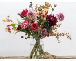 Moderne Meesters - Zijden boeket - Zijden bloemen boeket - Boeket kleuren explosie - Groot Zijde boeket - L