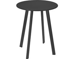Moderne Metalen Bijzettafel – Industrieel – D40 cm – Mat Donkergrijs – Stevig -Compact-Binnen Buiten