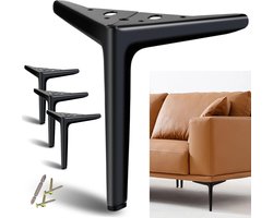 Moderne metalen meubelpootjes van 18 cm, set van 4, perfect voor kasten, banken en tafels
