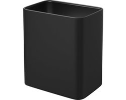 Moderne metalen prullenbak 21 gallon - mat zwart roestvrij staal - voor kleine badkamer, kantoor en camper