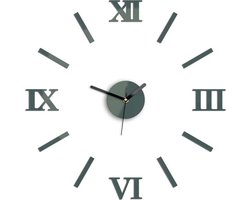 Moderne Numera Grijze 3D Wandklok 50 CM 100%  Kristalglas