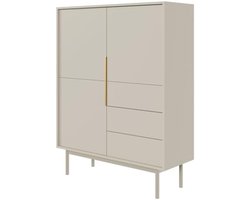 Moderne Opbergkast - met 3 Lades en 3 Deuren - beige