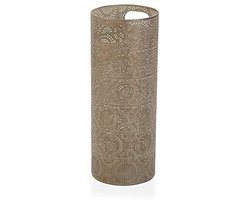 Moderne Paraplubak voor Inkomhal, Slaapkamer of Zaal - Bruin Metalen Parapluhouder (H 48 x B 20 x D 20 cm)