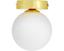 Moderne Plafondlamp Gouden en Witte Bol - Marsiada W1 Lumina Deco