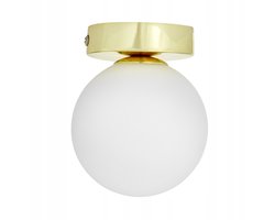 Moderne Plafondlamp Gouden Frame Witte Glazen Bol LED G9 5W