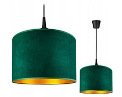 Moderne Plafondlamp Groen Fluweel Gouden Binnenkant E27