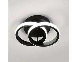 Moderne Plafondlamp - Rond LED - Kroonluchter - Gangpad Lamp - Verlichting - 25 cm - Wit - Plafonniére - 20W - Warmwit 2700k