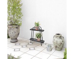 Moderne plantenstandaard - 2 planken - stijlvol - multifunctioneel