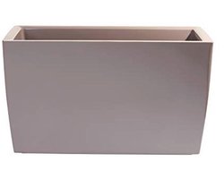 Moderne rechthoekige bloembak met wielen voor binnen en buiten, 30,5 x 76 x 45 cm, taupe