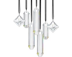 Moderne regenboog maker zonnevangers set - kristallen prisma's - zonnevangers voor ramen - balkon - tuin - helder - hangend ornament - decoratie - geschikt voor binnen en buiten - regenboog lichteffect - cadeau idee voor in huis