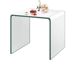 Moderne Rond Tempered Glass Salontafel - 45 x 45 x 41 cm - Transparant