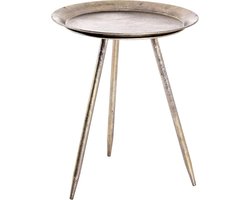 Moderne Ronde Bijzettafel Brons Metaal