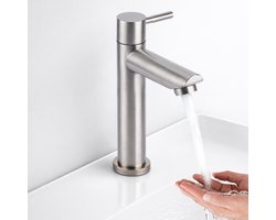 Moderne RVS Fonteinkraan – Alleen Koud Water – Compact & Duurzaam – Toiletkraan met Soepele Hendel