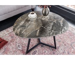 Moderne salontafel MARVELOUS 70cm taupe marmer keramiek gemaakt in Italië - 42143