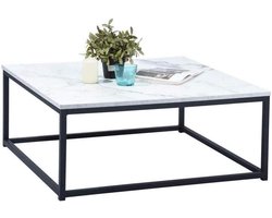 Moderne salontafel voor de woonkamer met glazen blad