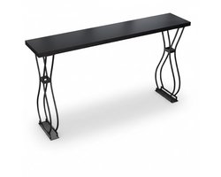 Moderne Scandinavische Hoge Bartafel Set met Stoelen – Ruimtebesparend Design voor Woonkamer, Thuisbar, Kleine Eettafel – Massief Hout & Smeedijzer – Inclusief Comfortabele Stoelen – NoviHome