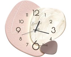 Moderne Scandinavische Wandklok van Kristallijn Porselein - Creatief en Stil voor Woonkamer, Keuken en Kantoor