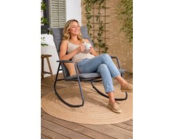Moderne Schommelstoel voor Buiten – Antraciet – Comfortabel & Weerbestendig (110 x 60 x 94 cm)