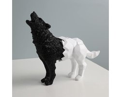 Moderne Sculptuur - Dierenbeeld - Home Decoratie - Handgemaakt van hars - Diverse maten - Zwart
