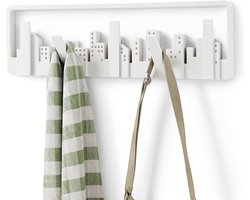 Moderne Skyline Kapstok met 5 Haken voor Kleine Ruimtes