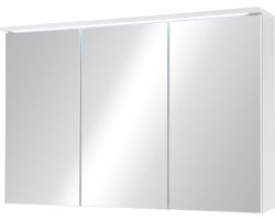 Moderne Stella Trading Badkamer Spiegelkast met LED Verlichting en Opbergruimte 100x68x225 cm - Wit