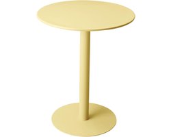 Moderne Stijl Ronde Bartafel met Ijzeren Top voor Woonkamer en Restaurant Geel Dia 40.5cm