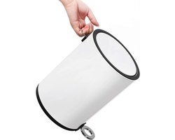 Moderne Stijlpoeder Met een laag bedekte Zachte Dichte Pedaalbak Plastic Binnenemmer ABS deksel (Staal Ronde 6L)