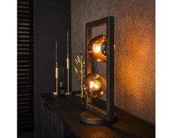 Moderne Tafellamp 2L Stellar in Artic Zwart voor Sfeerverlichting - Tafellampen - 30x20x55 cm - Ideaal voor Woonkamer of Slaapkamer - Stijlvol en Compact Design