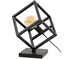 Moderne Tafellamp Industrieel Zwart 1L - Tafellamp Buiten Slaapkamer - Tafellampen - Nachtlampje Slaapkamer - Tafellampje - Sfeerlamp - Decoratie Woonkamer - Tafel Lamp