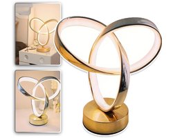 Moderne Tafellamp Met LED-Spiraal Ontwerp-Bedlamp En Nachtkastje Lamp-Touch Dimbaar Met 3 Kleuren Voor Slaapkamer Woonkamer Thuiskantoor