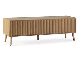 Moderne TV-kast met 3 deuren in Eikenkleur, 130 cm