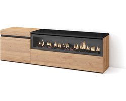 Moderne TV-meubel met Elektrische Haard en Opbergruimte