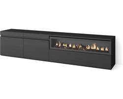 Moderne TV-Meubel met Elektrische Haard | Lowboard voor Woonkamer en Eetkamer | Geschikt voor TV's tot 80"
