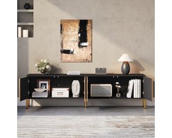 Moderne tv-meubel - tv-stand - tv-paneel - lage tv-kast - uniek kleurblokontwerp - 179x35x53 -5 cm