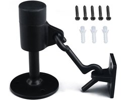 Moderne Veiligheidsdeurstop 90 mm - Geluidsdempend Rubber - Zwart