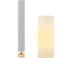 Moderne Vloerlamp met Linnen Lampenkap en Voetschakelaar - Elegant Design voor Woonkamer, Slaapkamer en Kantoor
