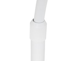 Moderne vloerlamp Sparkled light | 1-lichts | draaibaar, kantelbaar, uitschuifbaar | geborsteld staal & linnen kap | Ø 50 cm | zwart / transparant | max hoogte 230 cm | E27 fitting