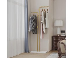 Moderne vrije staande kapstok met 5 haken en marmeren basis voor slaapkamer, kantoor en woonkamer
