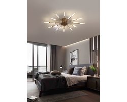 Moderne waaiervormige, ronde, stijlvolle, eenvoudige en warme plafondlampen geschikt voor diverse ruimtes zoals slaapkamers, woonkamers, studeerkamers.