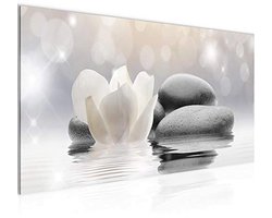 Moderne Wanddecoratie Bloementulpen – Fleece Niet-geweven Canvas Schilderij voor Huiskamer en Spa – Grijs