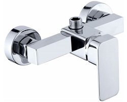 Moderne wandgemonteerde chromen douchekraan met douchemengkraan voor koud en warm water