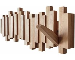 Moderne wandgemonteerde kapstok, massief houten hoekhanger voor slaapkamer, wandgemonteerde kapstok