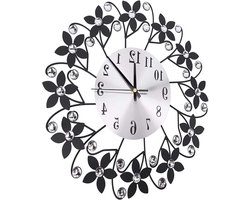 Moderne Wandklok in Bloemvorm - Batterijloze Decoratieve Klok voor Thuis en Kantoor, Uniek Cadeau Idee