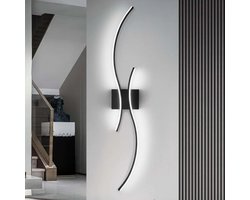 Moderne Wandlamp – 27W LED 6500K – IJzeren Design Wandverlichting – Artistiek Ontwerp – Lamp voor Woonkamer, Slaapkamer, Gang - 80 x 15 x 4,5 cm